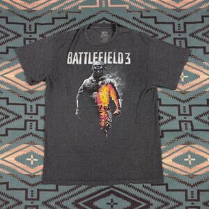 Dice Battlefield 3 Graphic Video Game Promo Collector T Shirt Large FPS Shooter